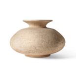 Waistel Cooper (Scottish, 1921-2003): A stoneware vase, with flared rim, textured surface, ash