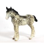 Beswick Shire Foal (Small), model No. 1053, rocking horse grey glossMinor nibble to front right