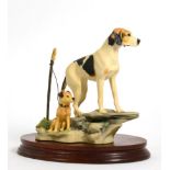 Border Fine Arts 'Fell Hound and Lakeland Terrier', model No. L92A by Mairi Laing Hunt, limited