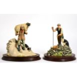 Border Fine Arts 'Winter Rescue' (Shepherd carrying Ewe), model No. JH41 by Anne Butler, on wood