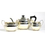 A silver three piece tea service, S Blanckensee & Son, Chester and Birmingham, 1926, 27.5ozt (3)