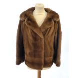 D.McComisky honey mink jacket 32'' bust, 14'' underarm to cuff, 23'' shoulder to hem