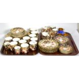 Various Royal Crown Derby Imari palette porcelain tea and coffee wares, and a part set Coalport