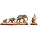 Border Fine Arts 'Follow My Leader' (Three Elephants), model No. BFA203 by Richard Roberts,