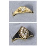 An 18 carat gold solitaire diamond ring, an old cut diamond in an extended claw setting, to a