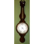 A 19th century mahogany wheel barometer, signed A.Abraham & Co Glasgow