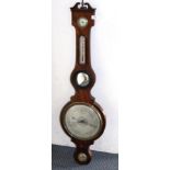 A mahogany wheel barometer, signed C Realino, Preston, circa 1840