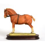 Border Fine Arts 'Suffolk Punch Stallion' (Standing), model No. L70 by Anne Wall, limited edition