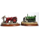 Border Fine Arts 'Kick Start' (David Brown Cropmaster Tractor, Farmer and Collie), model No. B0541