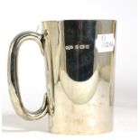 A silver mug, Joseph Gloster Ltd, Birmingham 1912, 11.6ozt
