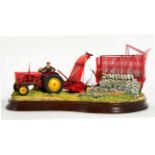 Border Fine Arts 'A Tight Turn' (David Brown 950 Tractor), model No. B1220 by Ray Ayres, limited