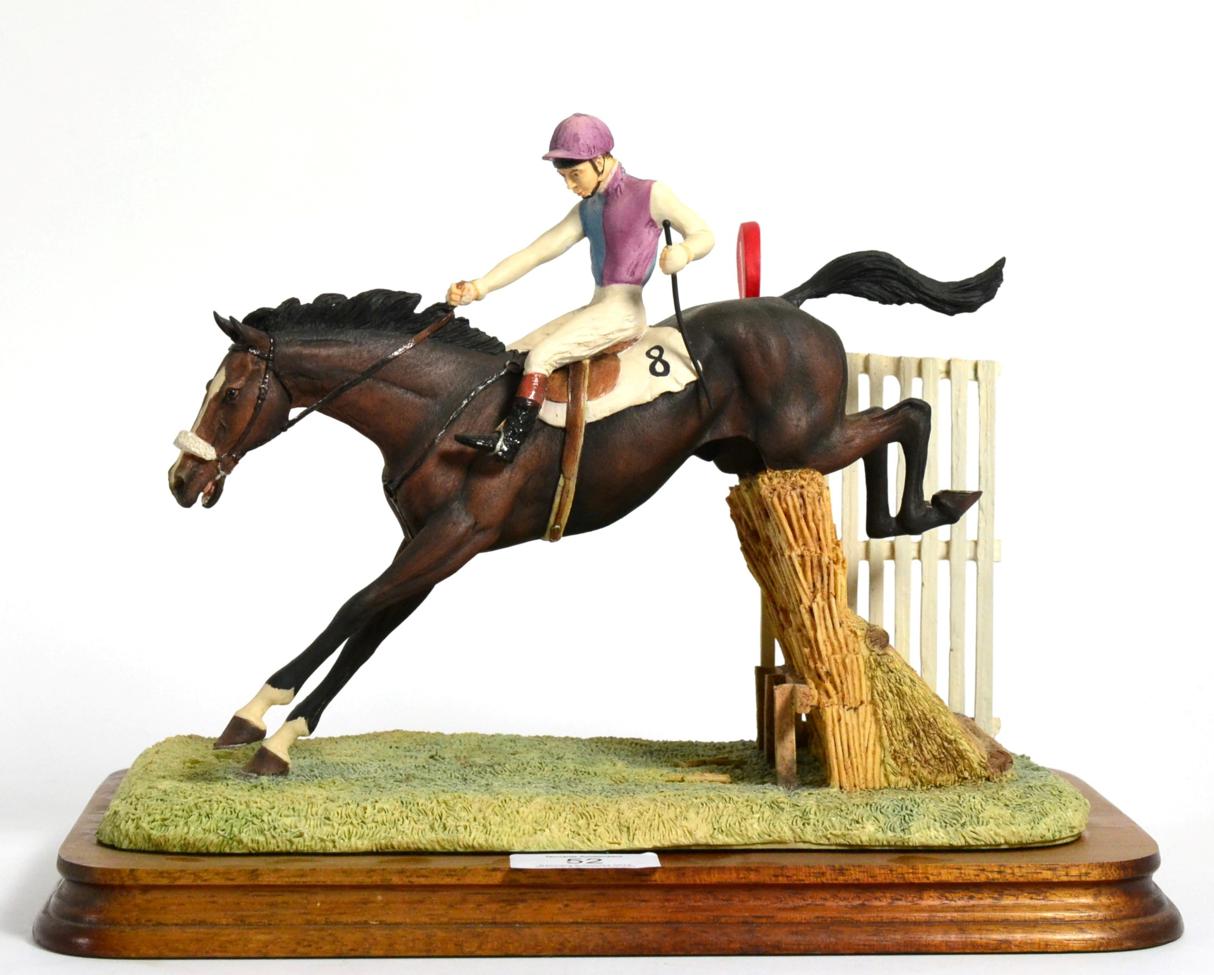 Border Fine Arts 'The Chaser', model No. L50 by David Geenty, on wood base. This model was