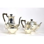 An Edwardian silver four-piece tea set, by Manoah Rhodes & Son, London, 1905/06 (4)61.7ozt