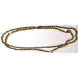 A 9 carat gold wheat chain necklace, by Chiampesan, length 80cmStamped 'Chiampesan' with mark's