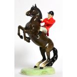 Beswick Huntsman (On Rearing Horse), Style One, Second Version, model No. 868, brown glossIn good