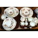A Royal Crown Derby ''Derby Posies'' part dinner/tea service (on two trays)
