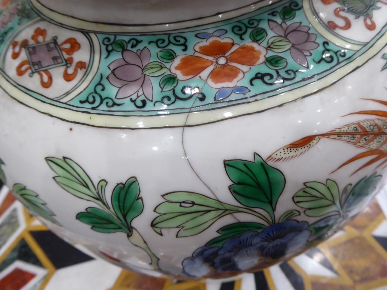 A Chinese Porcelain Baluster Jar and Cover, late 19th century, painted in famille rose enamels - Image 5 of 8