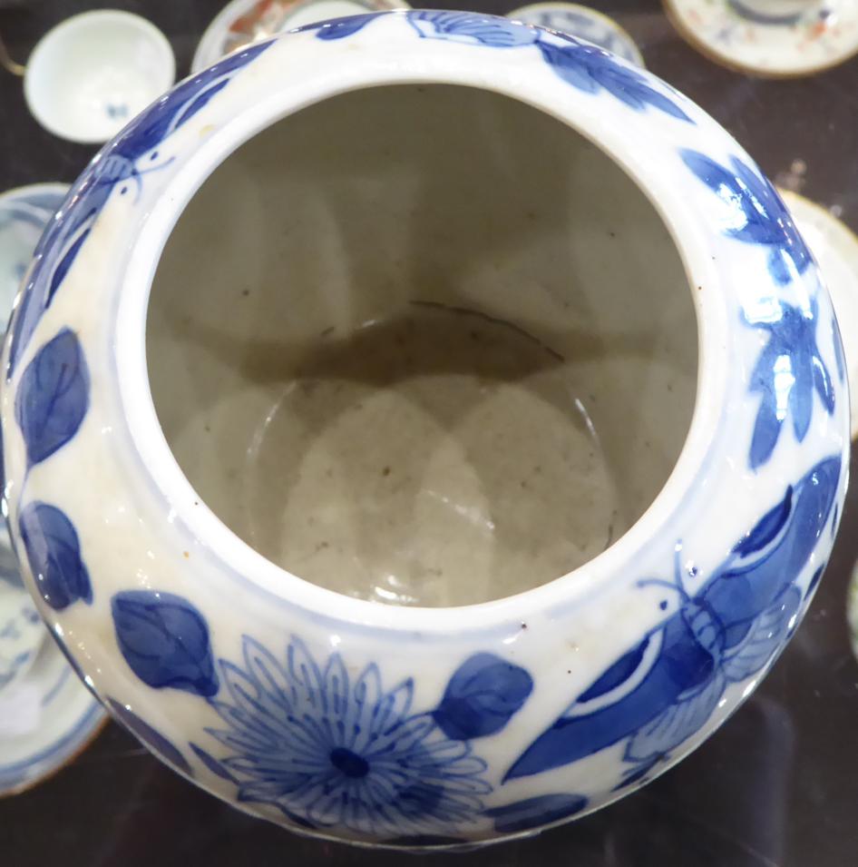 A Chinese Porcelain Water Pot, Qing Dynasty, of ovoid form, painted in underglaze blue with - Image 2 of 6