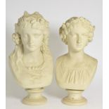 A Copeland Parian Art Union Bust of the May Queen, circa 1882, modelled by J Durram, impressed