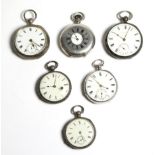 Four Silver Open Faced Pocket Watches, 19th century, signed The Faithfull Foggs patent, Wm Horne,