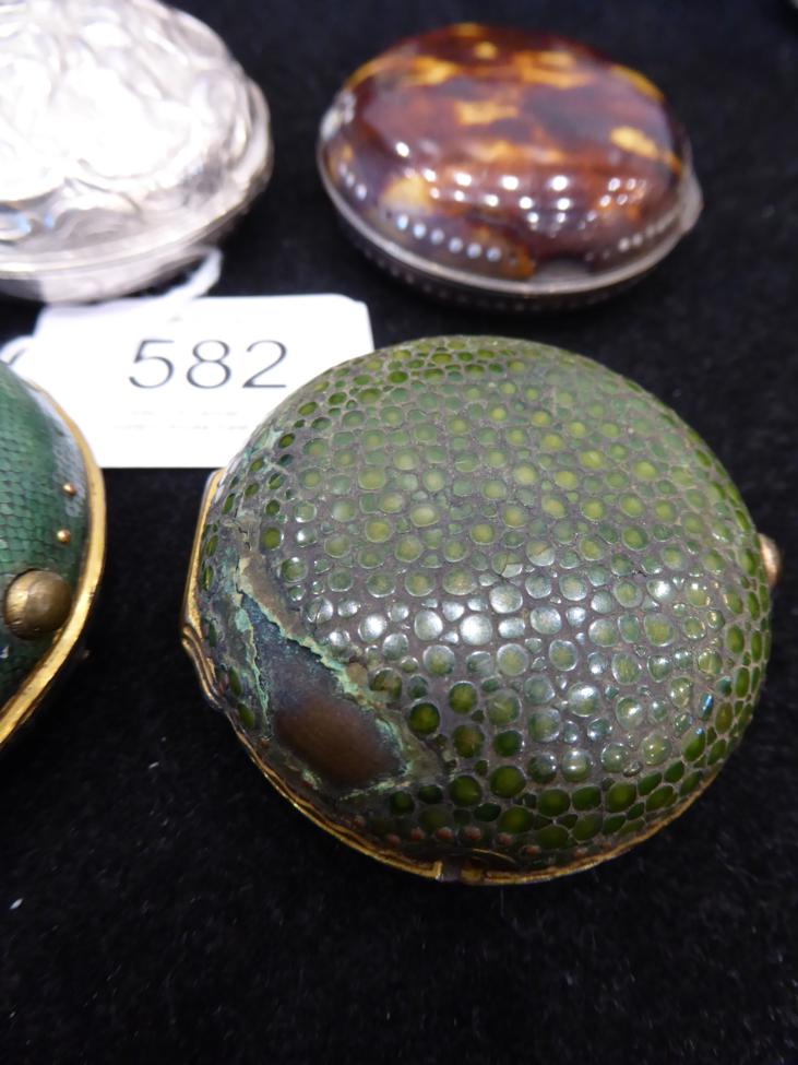 Two Shagreen Pair Cases, Two Tortoiseshell Pair Cases, Repousse Outer Case, Plain Outer Case, - Image 3 of 16