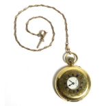 An 18ct Gold Half Hunter Pocket Watch, signed Manoah Rhodes & Sons Ltd, Bradford, 1923, lever