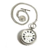A Silver Open Faced Pocket Watch, signed D.Rivers, Hanley, 1903, lever movement, dust cover,