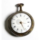 An Under-Painted Horn Pair Cased Verge Pocket Watch, signed Thos Lozano, London, circa 1780, gilt