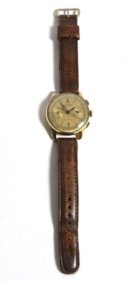 A Chronograph Wristwatch, signed Chronometre Rectory, Anti-Magnetique, circa 1950, lever movement,