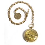An 18ct Gold Open Faced Pocket Watch, 1871, lever movement signed J.D.Williams Merthyr, gold