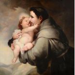 After Bartolomé Esteban Murillo (1618-1682) Spanish ''St Francis and the Christ Child'' Oil on