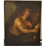 Follower of Guido Reni (1575-1642) Italian Penitent Magdalene Oil on panel, 66.5cm by 52cm, unframed