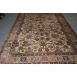 Tabriz Design Carpet, circa 1960 The pale corn field with an allover design of palmettes and