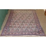 Afshar Rug South East Iran, circa 1930 The cream field with rows of boteh framed by stepped leaf and