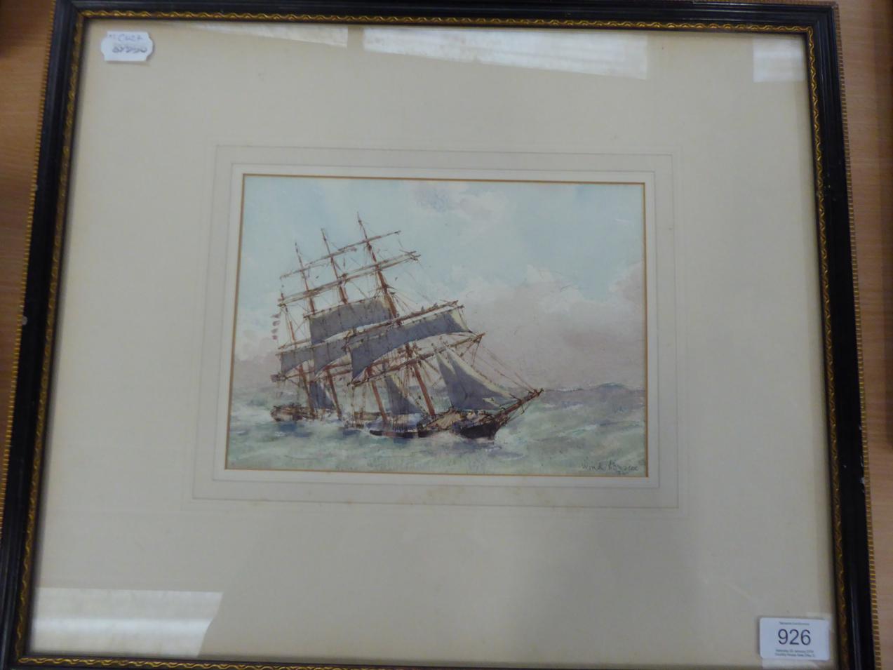 Arthur Briscoe RE, RI (1873-1943) ''Wind'' Signed, titled and dated (19)35, watercolour, 17cm by - Image 2 of 5