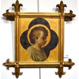 In the Quattrocento style Head of the Infant Christ Oil on canvas with gold ground, 33cm by 29cm