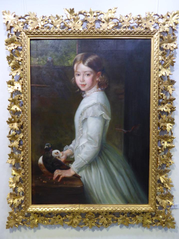 Circle of Mary Lemon Waller (1850-1931) Portrait of a young girl, three-quarter length, standing - Image 2 of 4