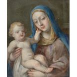 Follower of Giovanni Battista Salvi da Sassoferrato (1609-1685) Italian Madonna and Child Oil on