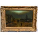 Wilfred Jenkins (1857-1936) ''Liverpool Docks'' Signed, oil on card, laid onto canvas ?, 25cm by