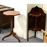 A George III Mahogany Octagonal Shaped Wine Table, early 19th century, raised on a baluster turned