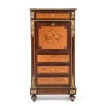 A Late 19th Century Kingwood and Marquetry Decorated Secretaire à Abattant, in Louis XV style,