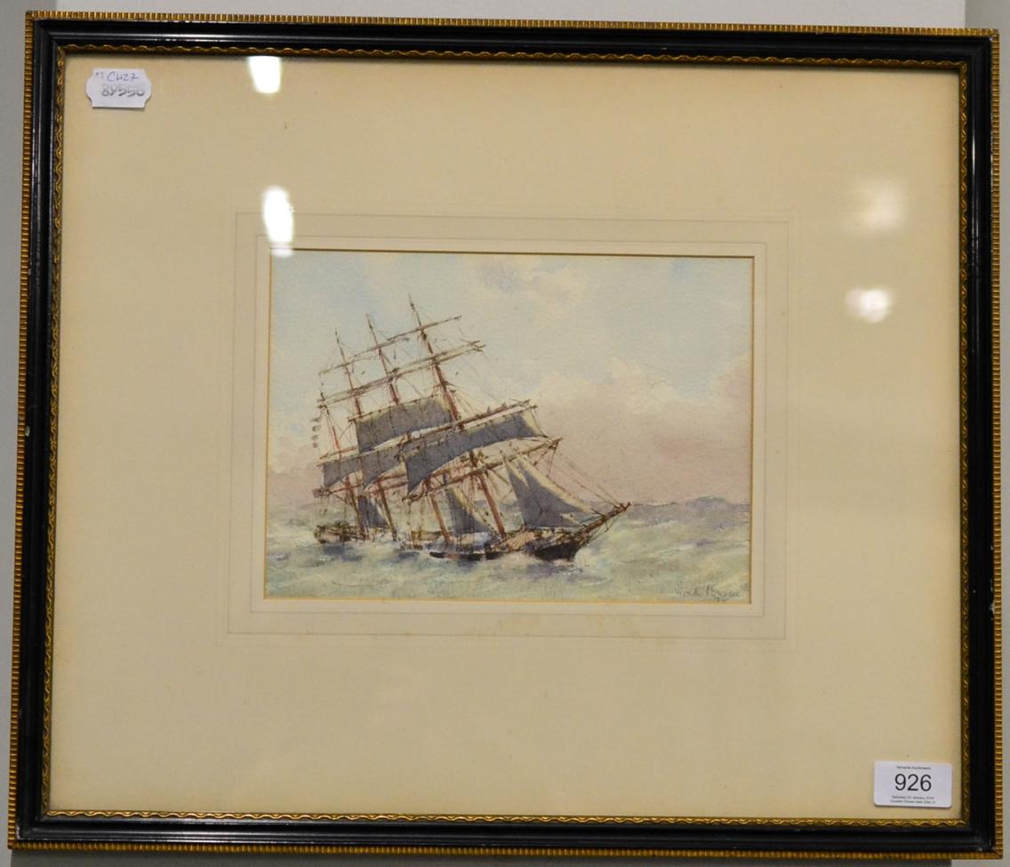 Arthur Briscoe RE, RI (1873-1943) ''Wind'' Signed, titled and dated (19)35, watercolour, 17cm by