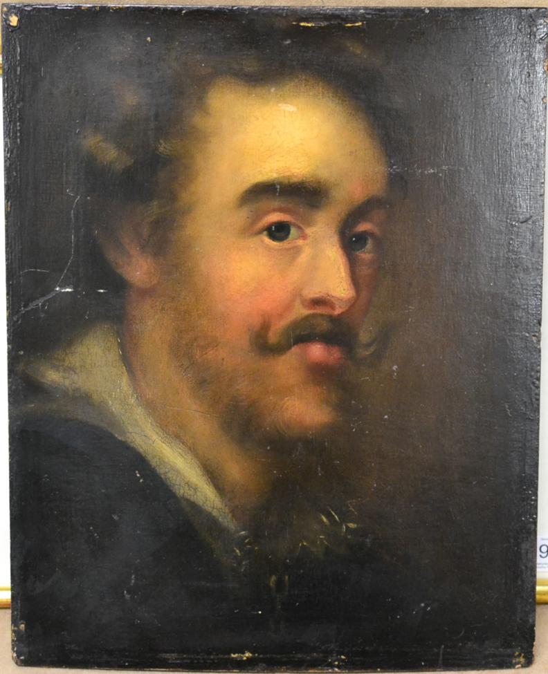 Manner of Sir Peter Paul Rubens (1577-1640) Flemish Portrait of a man, possibly a self portrait