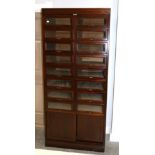 An Edwardian Mahogany Draper's Cabinet, labelled DUDLEY & CO LTD, SHOWCASE MANUFACTURERS,