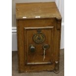 A Victorian Safe, 3rd quarter 19th century, labelled Fire Resistant Patent, with brass knob handle