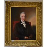 Follower of Sir T Lawrence (19th century) Portrait of a gentleman, half length, seated in a chair,