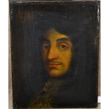 Follower of John Michael Wright (1617-1694) Portrait of King Charles II, head and shoulders Oil on