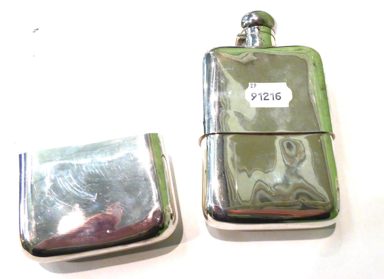 A Large Edwardian Silver Hip Flask, Colen Hewer Cheshire, Chester 1902, with bayonet fitting - Image 4 of 6