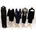 Group of Ladies Assorted Designer Clothing, comprising Dolce & Gabbana black ribbed evening dress,