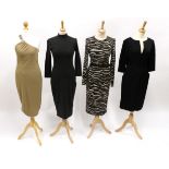 Small Group of Ladies Assorted Designer Clothing, comprising Alexander McQueen black 3/4 length